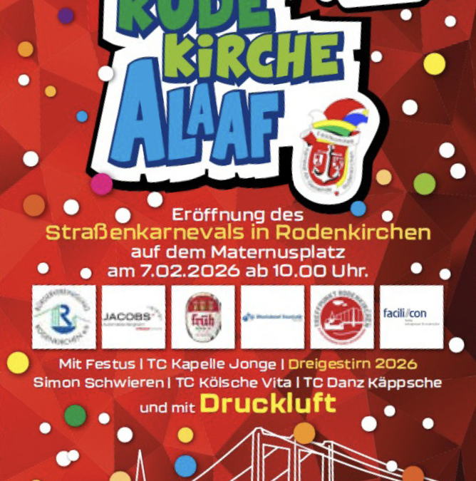 Straßenkarnevalseröffnung 2026 – „Rudekirche Alaaf!“